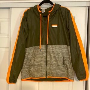 Pink Victoria Secret Anorak Lined Windbreaker Green, Orange and Heather Size Med